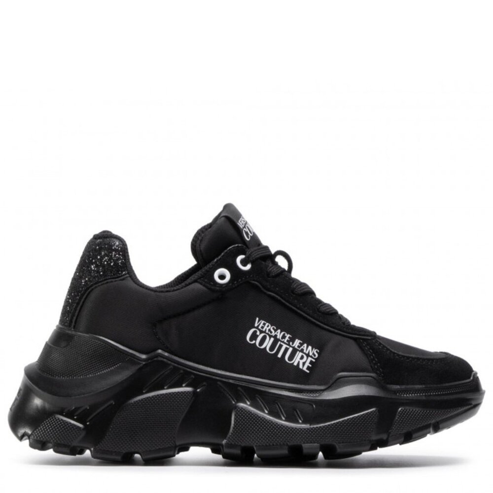Versace Jeans Couture Sneaker - E0VZASC1 Black Glitter - Size US 5.5/ 8.5/ 9